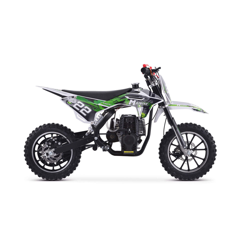 MotoTec Demon 40CC 4-Stroke Kids Gas Dirt Bike - Saksby Wholesale - Side Right View