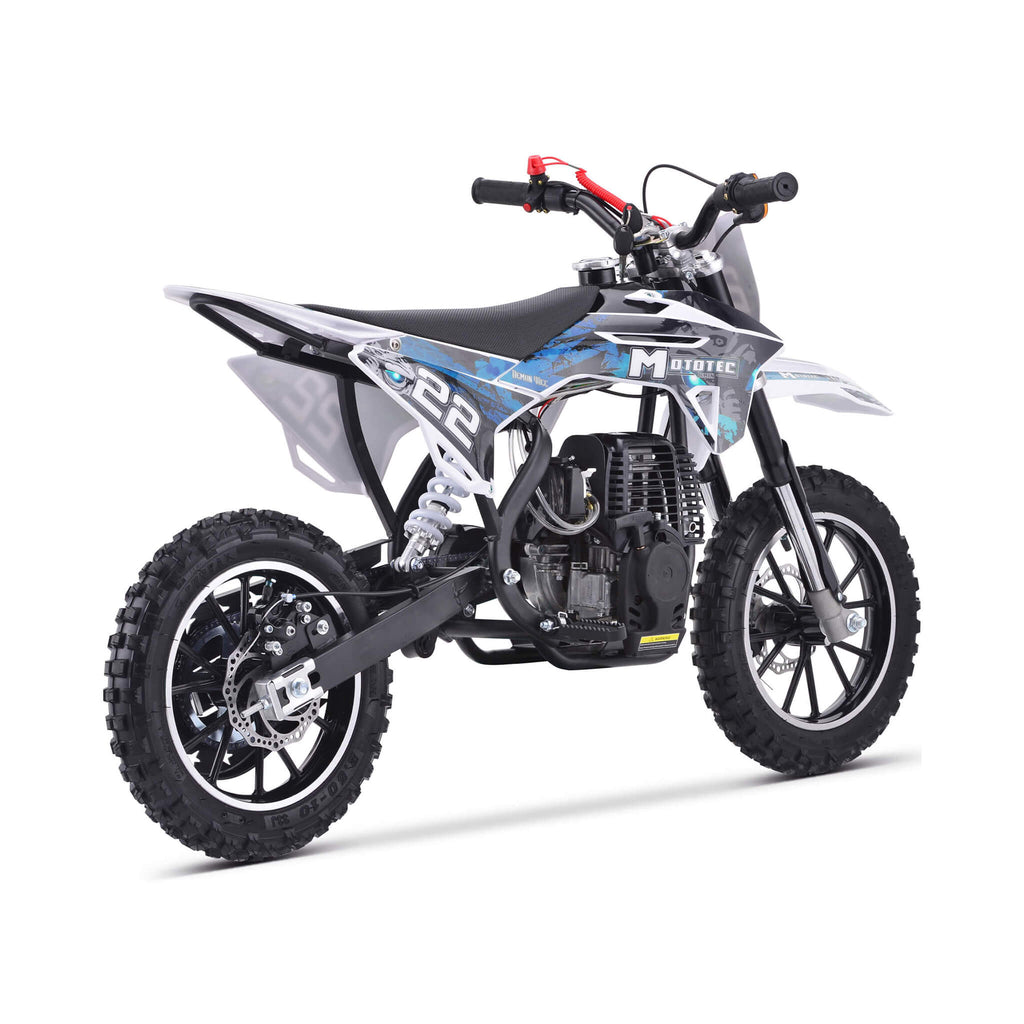MotoTec Demon 40CC 4-Stroke Kids Gas Dirt Bike - Saksby Wholesale - Back Right View