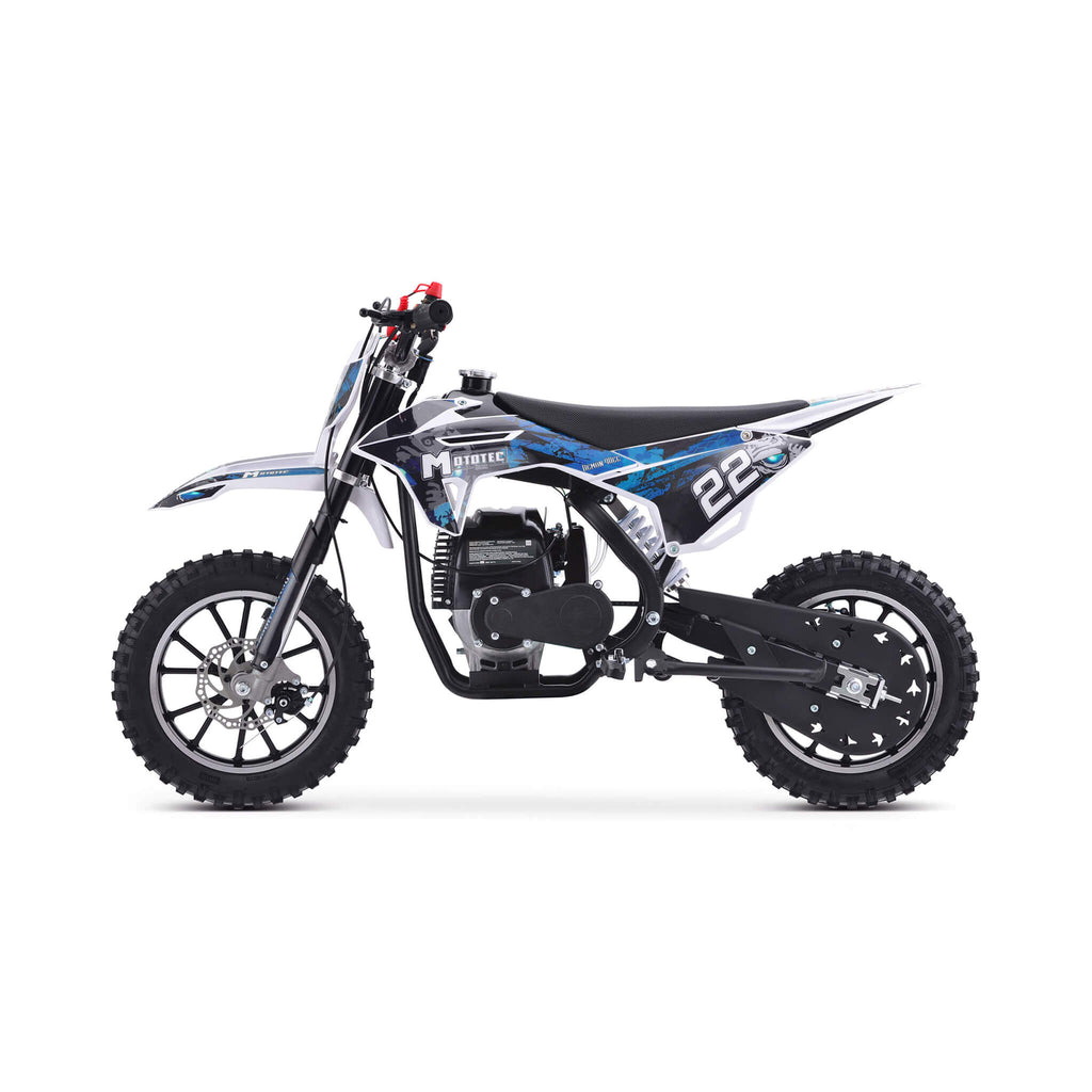 MotoTec Demon 40CC 4-Stroke Kids Gas Dirt Bike - Saksby Wholesale - Side Left View