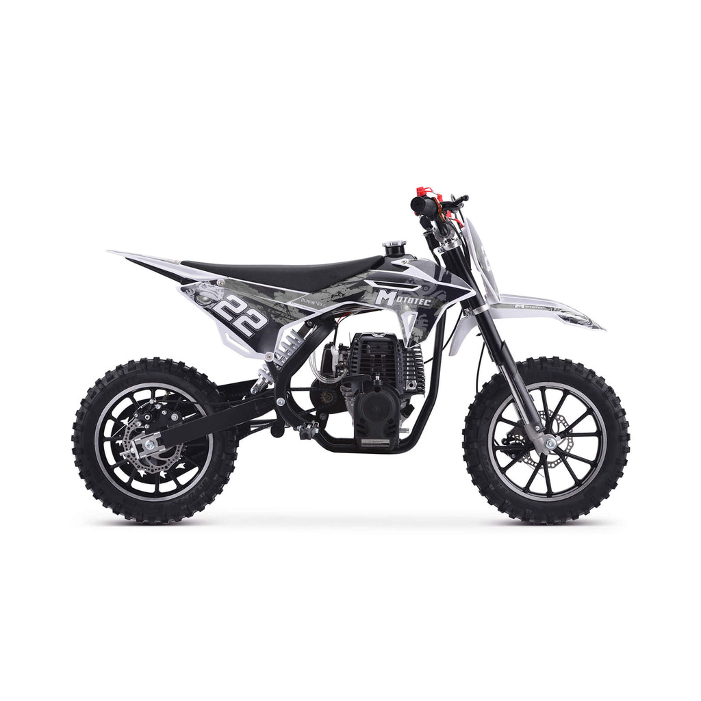 MotoTec Demon 40CC 4-Stroke Kids Gas Dirt Bike - Saksby Wholesale - Side Right View