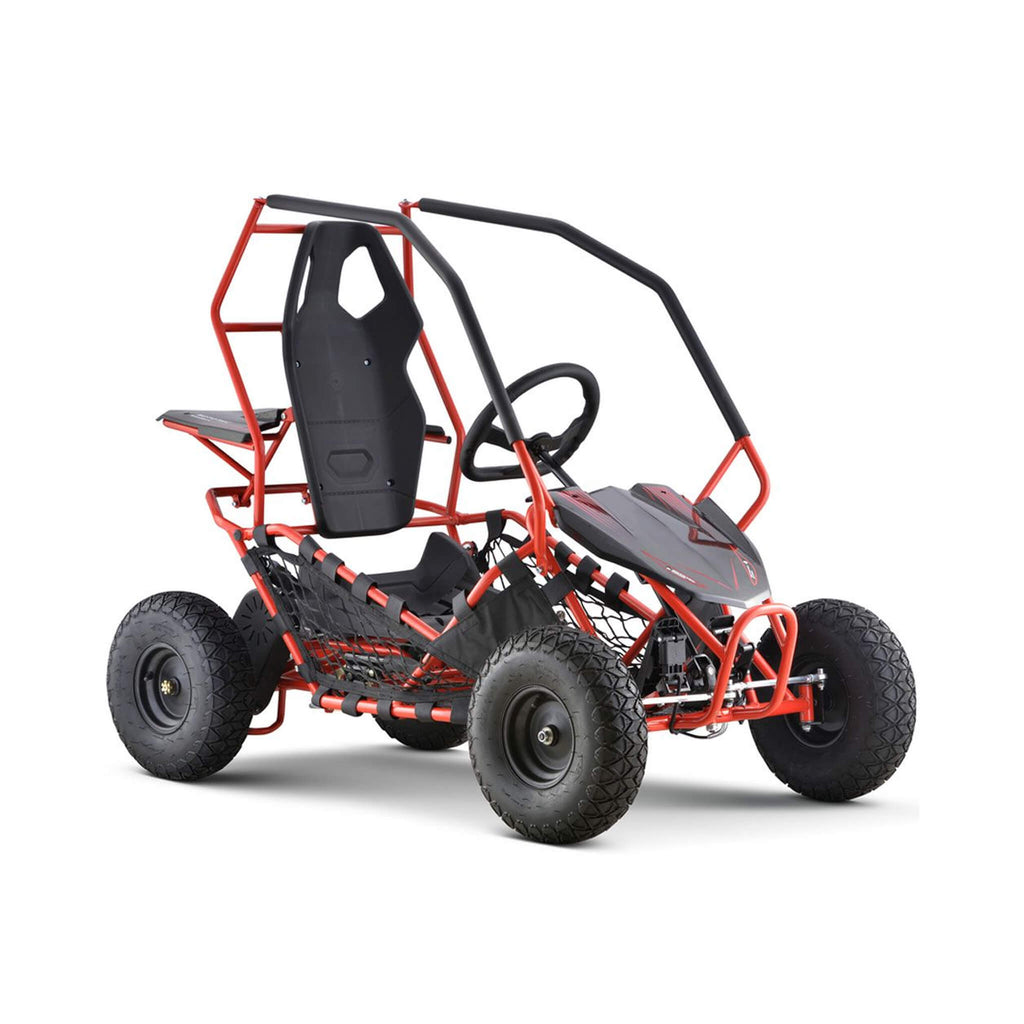 MotoTec Maverick 36V/36AH Electric Motorized Go Kart Red - Saksby Wholesale - Front Right View