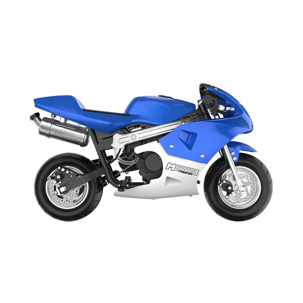 MotoTec Phantom 49CC Two-Stroke Gas Pocket Bike - Saksby Wholesale - Side Right View