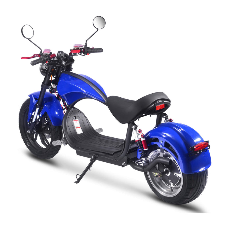 MotoTec Raven 60V/30AH 2500W Electric Moped Motorcycle Scooter For Adults, Blue (SAK98017)