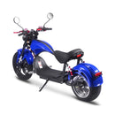 MotoTec Raven 60V/30AH 2500W Electric Moped Motorcycle Scooter Blue - Saksby Wholesale - Back Left View