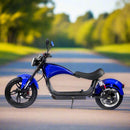 MotoTec Raven 60V/30AH 2500W Electric Moped Motorcycle Scooter - Saksby Wholesale - Lifestyle Side Left View