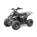 MotoTec Rex 110CC 4-Stroke Mini Kids 4 Wheeler Gas ATV Quad Black - Saksby Wholesale - Front Left View