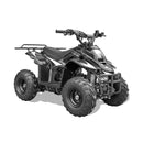 MotoTec Rex 110CC 4-Stroke Mini Kids 4 Wheeler Gas ATV Quad Black - Saksby Wholesale - Front Right View
