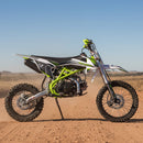 MotoTec X3 125CC 4-Stroke Green Gas-Powered Dirt Bike - Saksby Wholesale - Lifestyle Side Right View