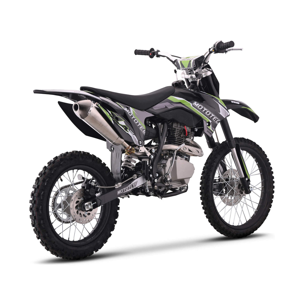 MotoTec X4 150CC 4-Stroke High-Performance Gas-Powered Dirt Bike - Saksby Wholesale - Back Right View