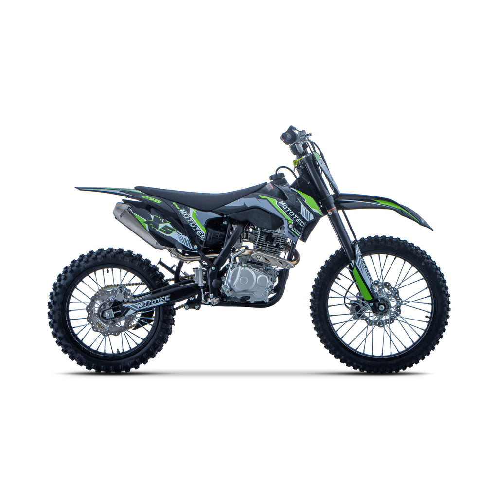 MotoTec X5 250CC 4-Stroke High-Performance Off-Road Gas Dirt Bike - Saksby Wholesale - Side Right View