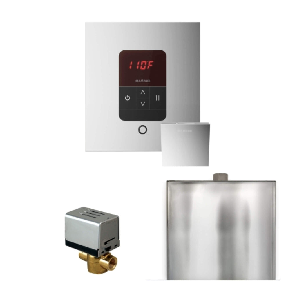 Mr.Steam Basic Butler Steam Shower Control Package W/ iTempo Control and Aroma Designer Finish Steam Head (SAK63721) - Saksby Wholesale - Polished Chrome View