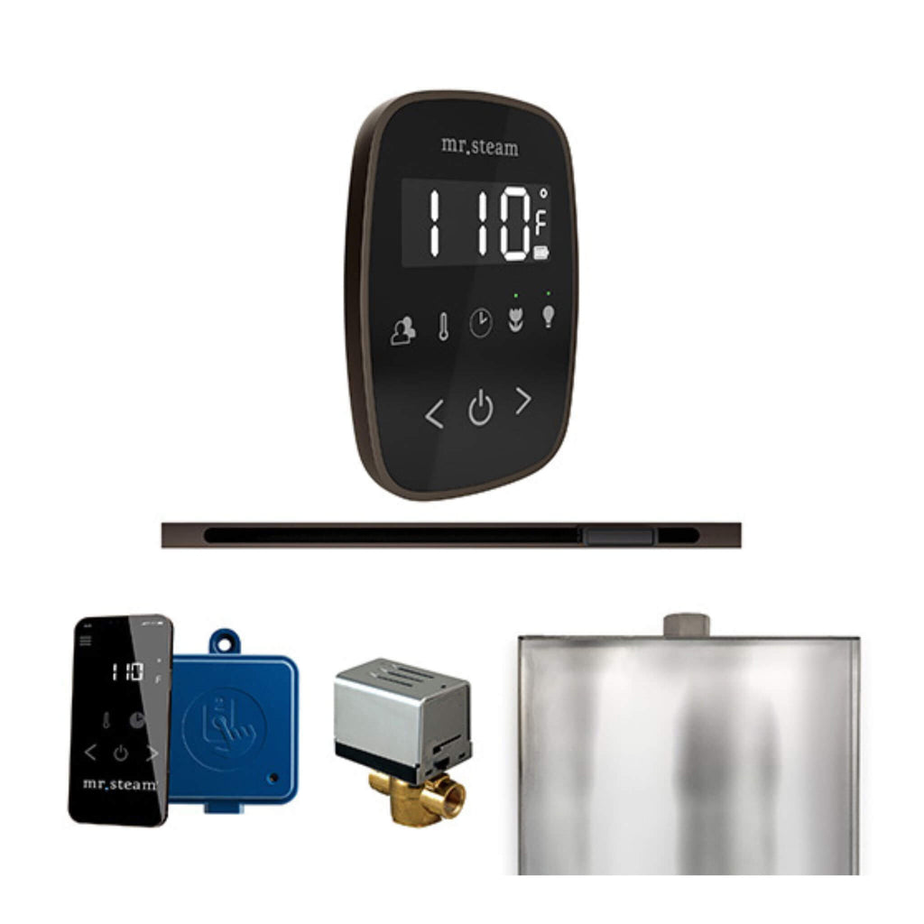 Mr.Steam ButlerFlex Steam Shower Control Package W/ TempoFlex Control & Linear SteamHead (SAK84713) - Saksby Wholesale - Oil Polished Brass View