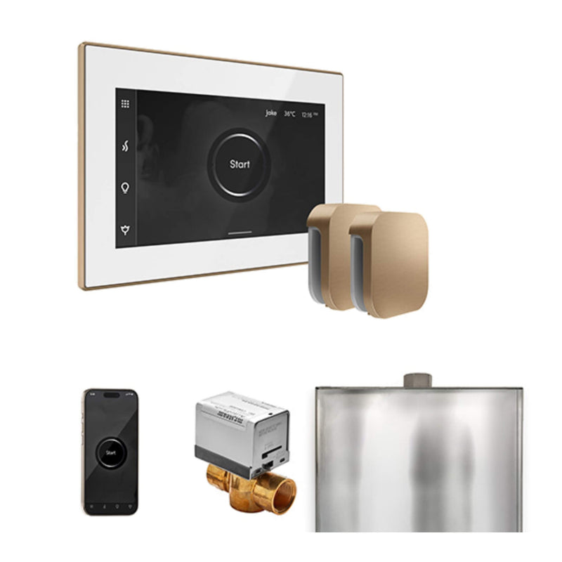 Mr.Steam XButler Steam Shower Control Package w/ iSteamX Control and Aroma SteamHeads (SAK85204) - Saksby Wholesale - Brushed Bronze View