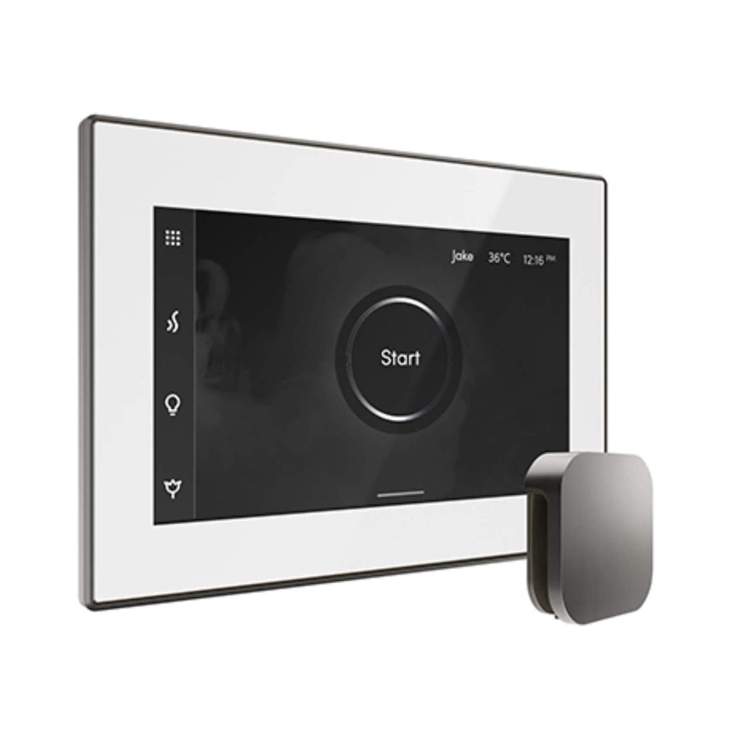 Mr.Steam iSteamX Steam Shower Control w/ Aroma SteamHead (SAK42217) - Saksby Wholesale - Satin Steel View