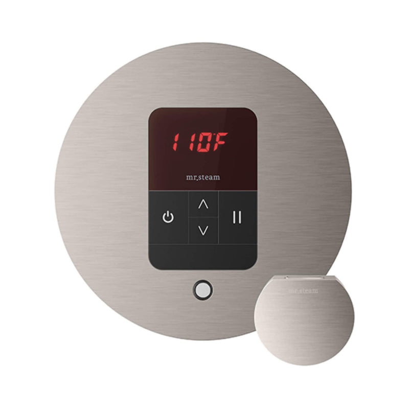 Mr.Steam iTempo Steam Shower Control w/ Aroma Designer Finish SteamHead (SAK92152) - Brushed Nickel View