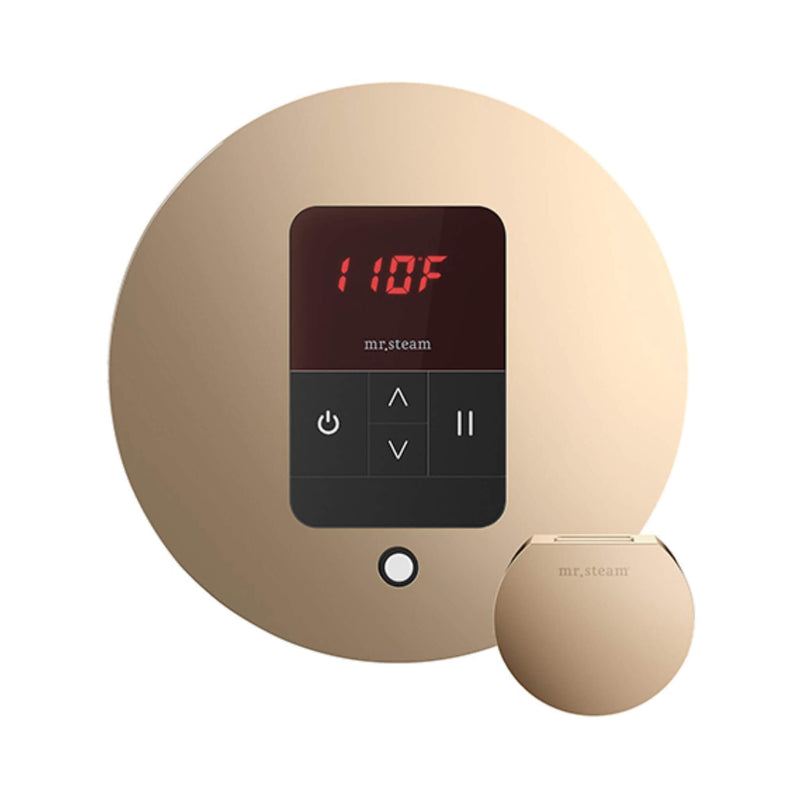 Mr.Steam iTempo Steam Shower Control w/ Aroma Designer Finish SteamHead (SAK92152) - Polished Gold View
