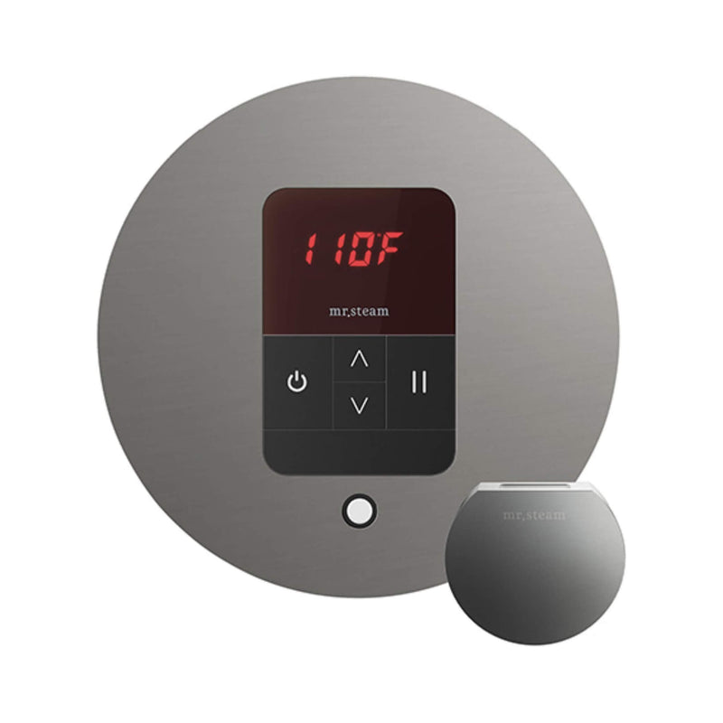 Mr.Steam iTempo Steam Shower Control w/ Aroma Designer Finish SteamHead (SAK92152) - Satin Steel View