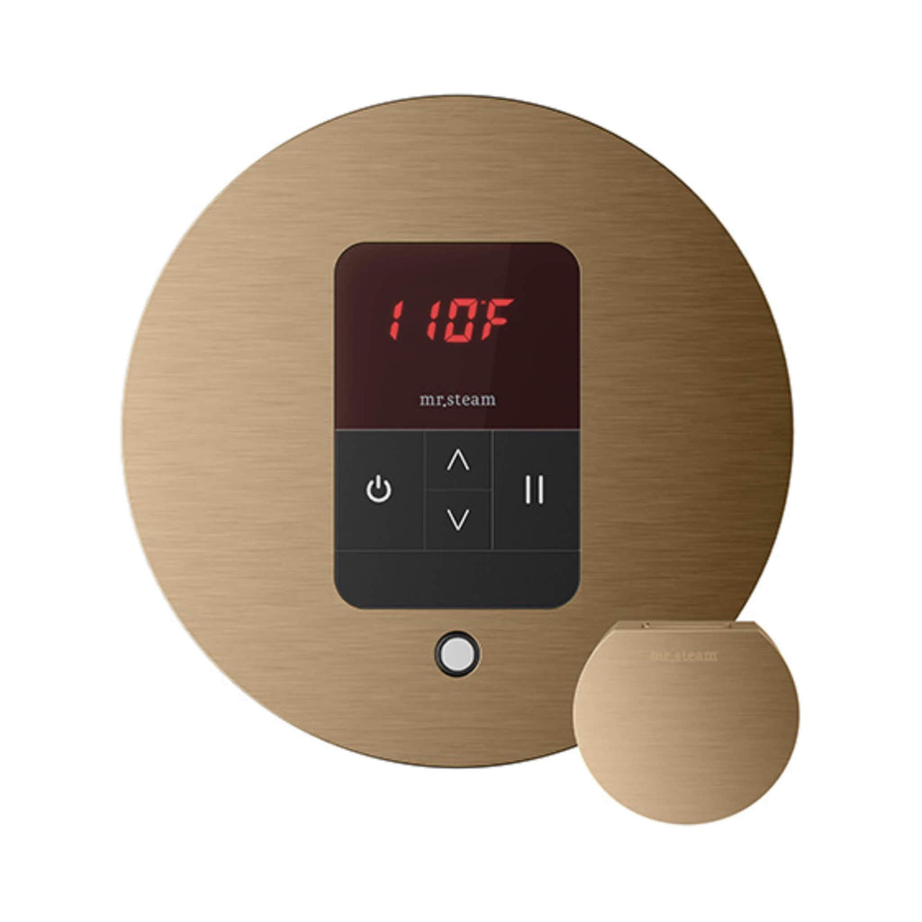 Mr.Steam iTempo Steam Shower Control w/ Aroma Designer Finish SteamHead (SAK92152) - Brushed Bronze View