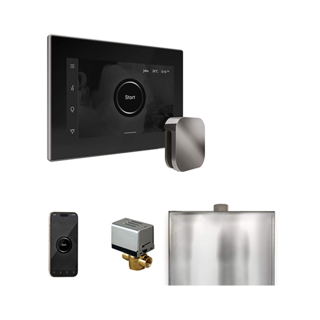 Mr.Steam XButler Steam Shower Control Package w/ iSteamX Control and AutoFlush System (SAK10782) - Saksby Wholesale - Brilliant Black View