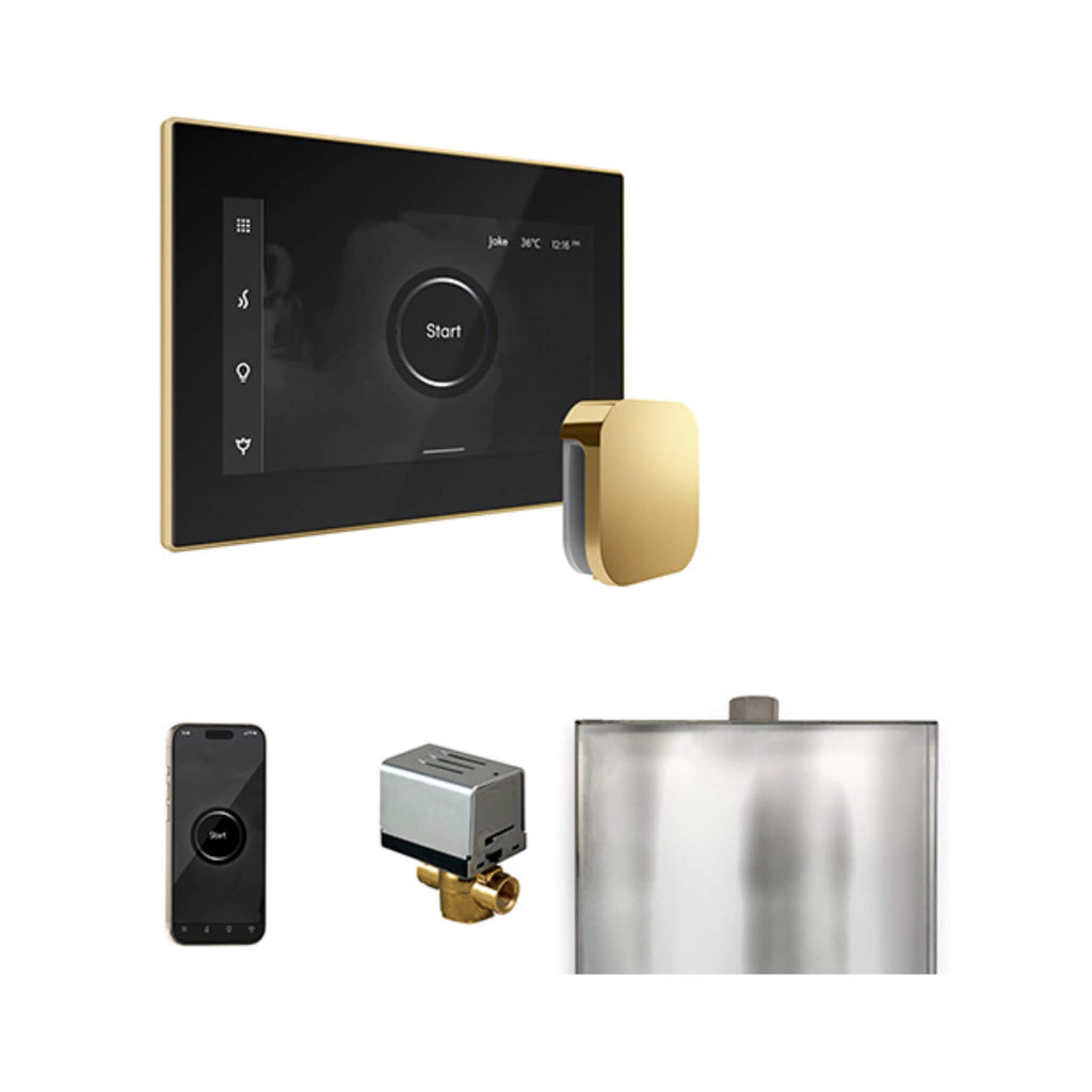 Mr.Steam XButler Steam Shower Control Package w/ iSteamX Control and AutoFlush System (SAK10782) - Saksby Wholesale - Polished Brass View