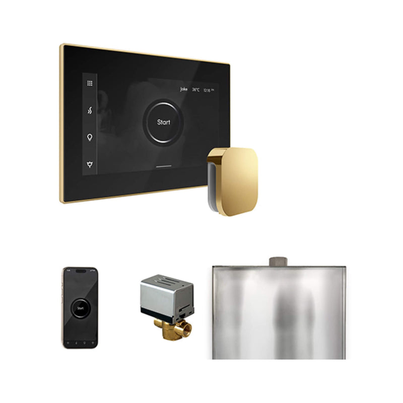 Mr.Steam XButler Steam Shower Control Package w/ iSteamX Control and AutoFlush System (SAK10782) - Saksby Wholesale - Polished Brass View