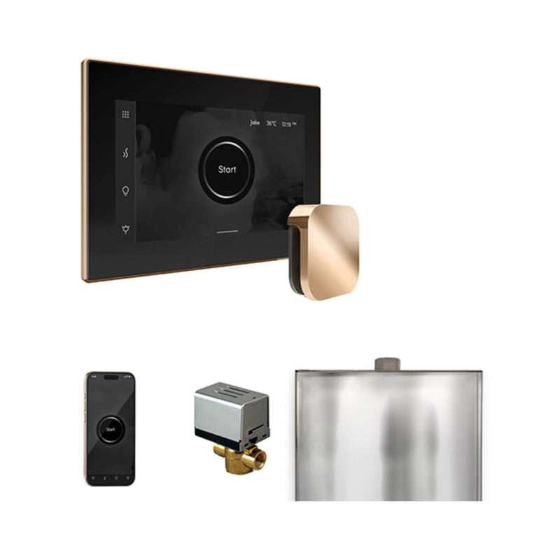 Mr.Steam XButler Steam Shower Control Package w/ iSteamX Control and AutoFlush System (SAK10782) - Saksby Wholesale - Polished Gold View