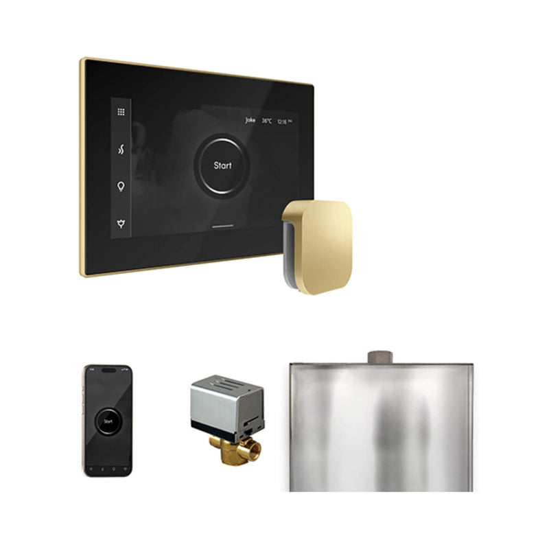 Mr.Steam XButler Steam Shower Control Package w/ iSteamX Control and AutoFlush System (SAK10782) - Saksby Wholesale - Satin Brass View
