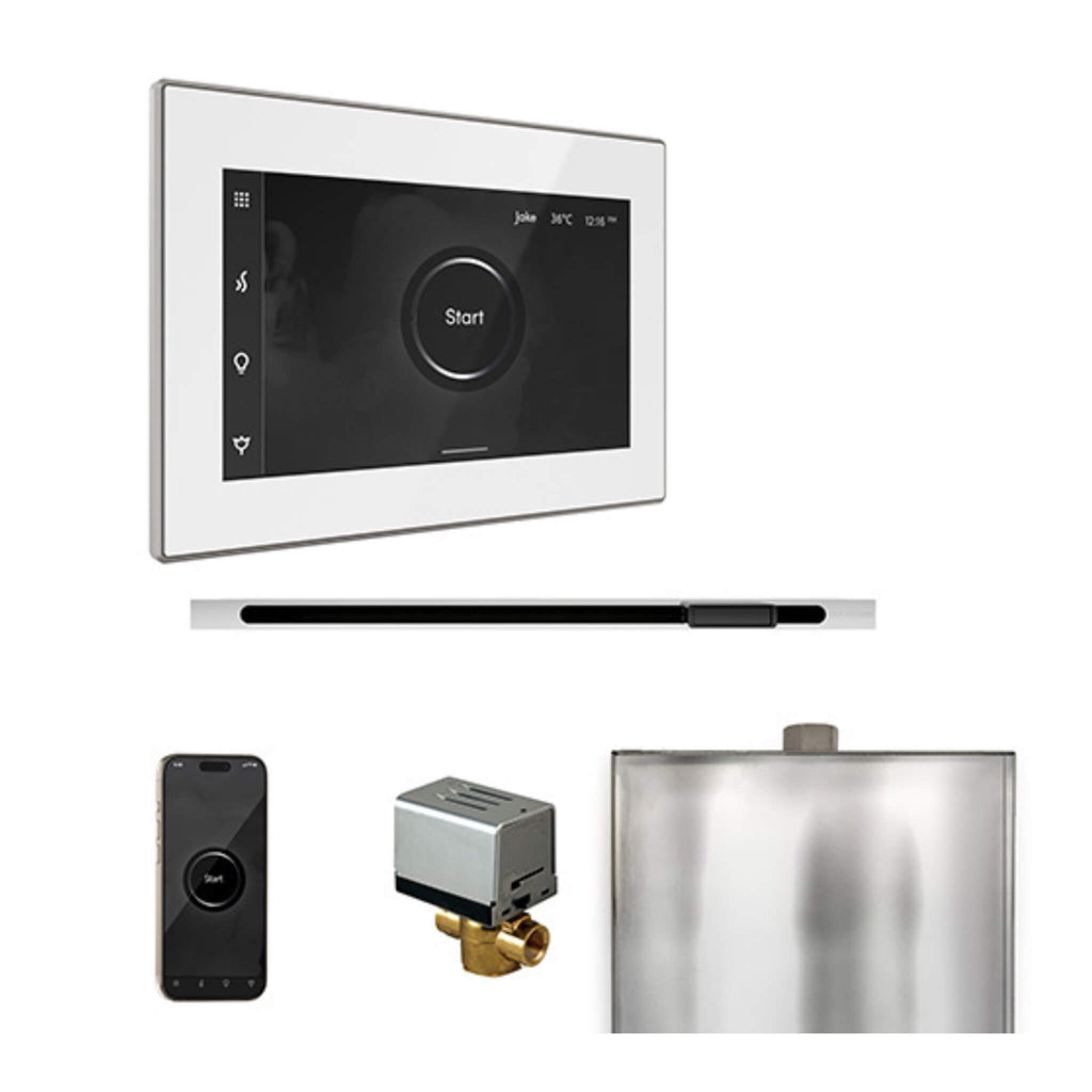 Mr.Steam XButler Steam Shower Control W/ iSteamX Control & Linear SteamHead (SAK58915) - Saksby Wholesale - Polished Chrome View
