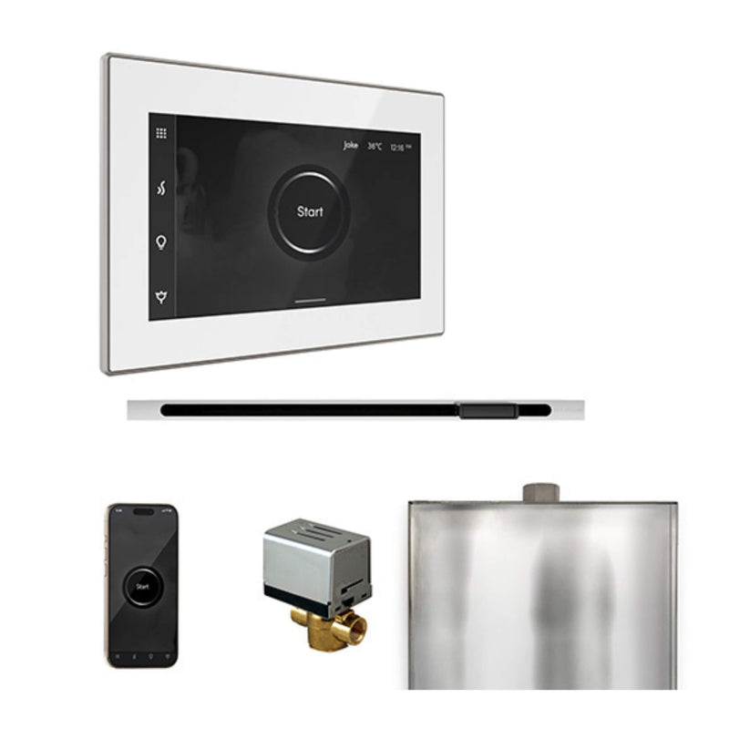 Mr.Steam XButler Steam Shower Control W/ iSteamX Control & Linear SteamHead (SAK58915) - Saksby Wholesale - Polished Chrome View