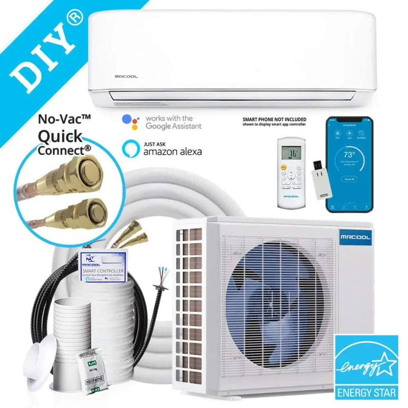 MRCOOL DIY 18K 18,000 BTU 22 SEER 4th Gen Ductless Mini Split Air Conditioner And Heat Pump 230V Saksby - Complete Kit With DIY Tag
