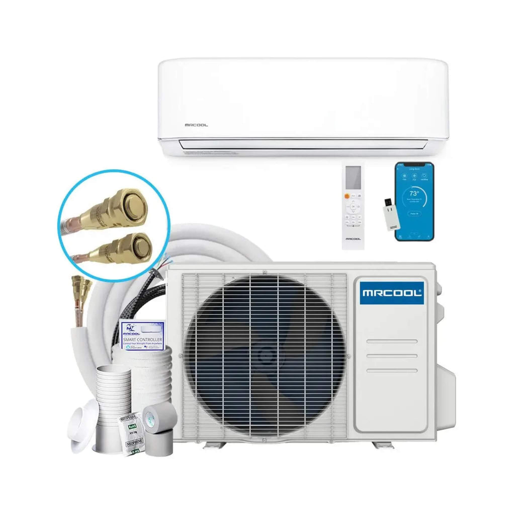 Mrcool DIY Easy Pro 18 000 BTU Single Zone 18 SEER Mini Split Air Conditioner Heat Pump 230V Saksby - Complete Kit Without Easy Pro Tag