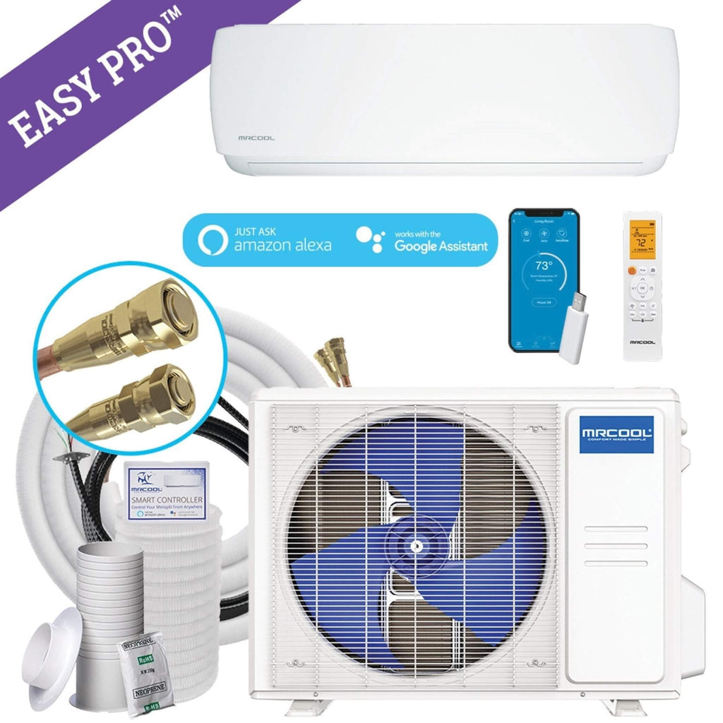 Mrcool DIY Easy Pro 9 000 BTU Single Zone 5th Gen Mini Split Air Saksby - Complete Kit