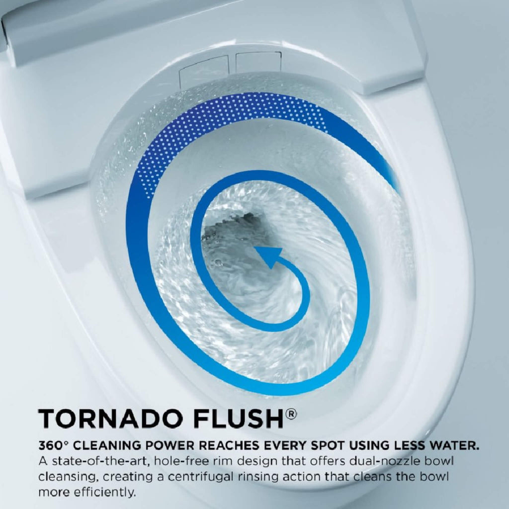 [MS8551CUMFG#01] TOTO Neorest AS 1.0 GPF Dual Flush One Piece Elongated Toilet With Integrated Smart Bidet Seat (SAK10368) - Saksby Wholesale - Tornado Flush View
