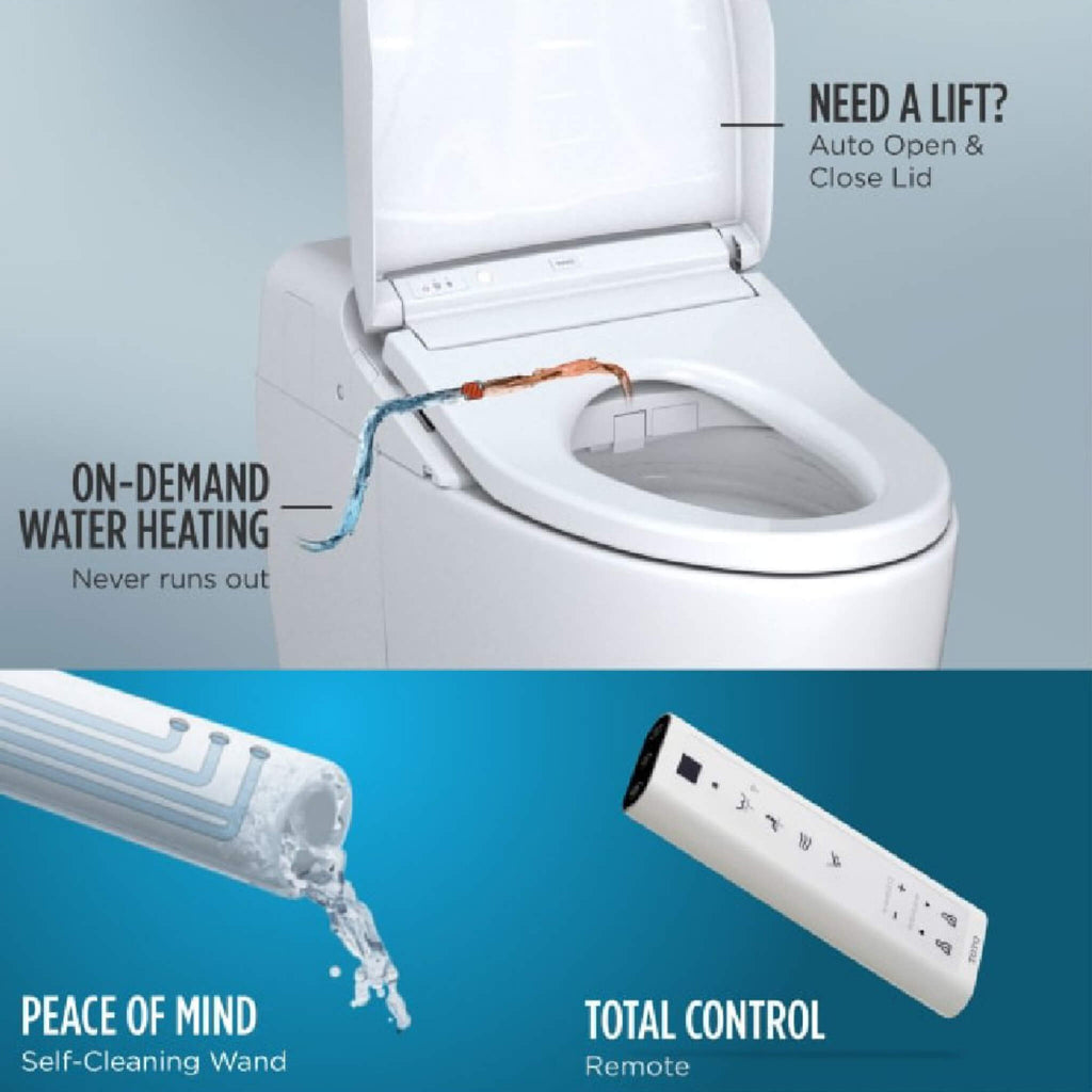 TOTO Washlet G450 With 1.0 GPF And 0.8 GPF Dual Flush Integrated Smart Toilet (SAK56983) - Features View