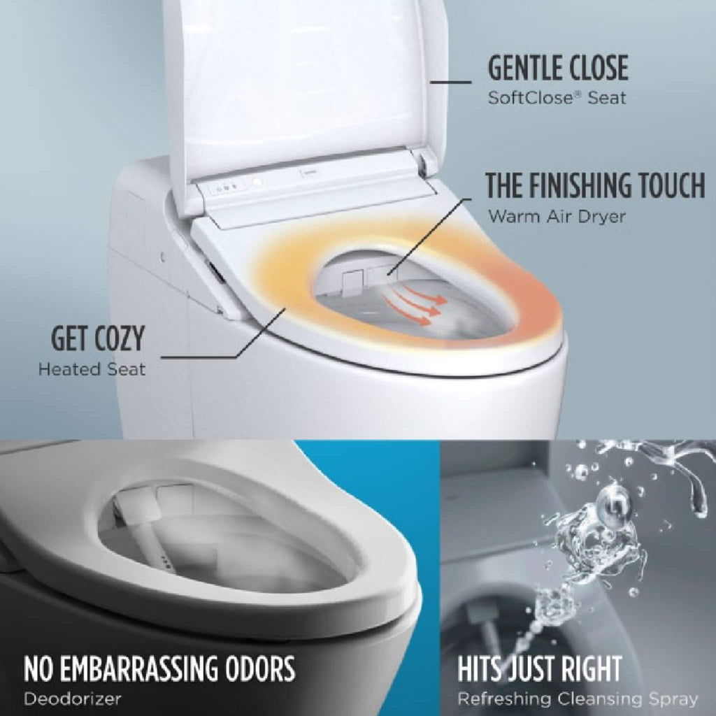 TOTO Washlet G450 With 1.0 GPF And 0.8 GPF Dual Flush Integrated Smart Toilet (SAK56983) - Features View
