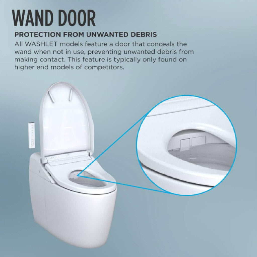 TOTO Washlet G450 With 1.0 GPF And 0.8 GPF Dual Flush Integrated Smart Toilet (SAK56983) - Wand Door View