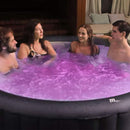 MSpa Aurora Urban Series Six-Person Inflatable Round Hot Tub With Hydro Massage [U-AU061] (SAK19375) - Saksby Wholesale - Lifestyle With Two Men And Two Women
