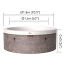 MSpa Cocoon Verto Series Six-Person Inflatable Round Hot Tub With Hydromassage [F-CO066WE] (SAK50928) - Saksby Wholesale - Dimensions