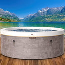 MSpa Cocoon Verto Series Six-Person Inflatable Round Hot Tub With Hydromassage [F-CO066WE] (SAK50928) - Saksby Wholesale - Lifeystyle With Water On Deck