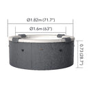 MSpa Denver Frame Series Six-Person Inflatable Round Hot Tub With Hydro Massage [F-DO066W] (SAK87043) - Saksby Wholesale - Dimensions
