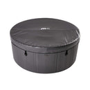 MSpa Denver Frame Series Six-Person Inflatable Round Hot Tub With Hydro Massage [F-DO066W] (SAK87043) - Saksby Wholesale - Front View With Cover