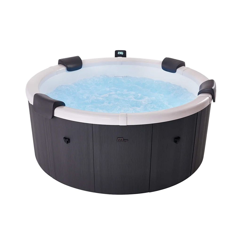 MSpa Denver Frame Series Six-Person Inflatable Round Hot Tub With Hydro Massage [F-DO066W] (SAK87043) - Saksby Wholesale - Front View With Water