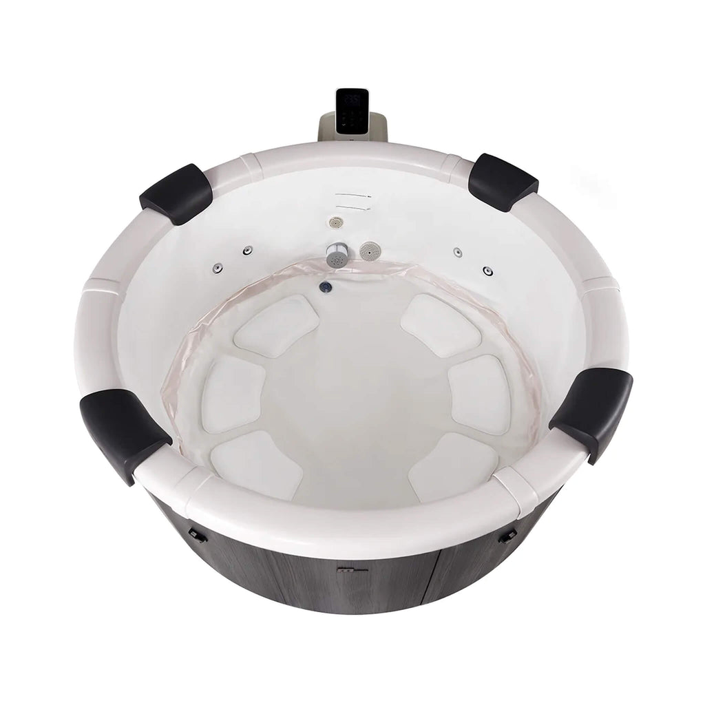 MSpa Denver Frame Series Six-Person Inflatable Round Hot Tub With Hydro Massage [F-DO066W] (SAK87043) - Saksby Wholesale - Top View