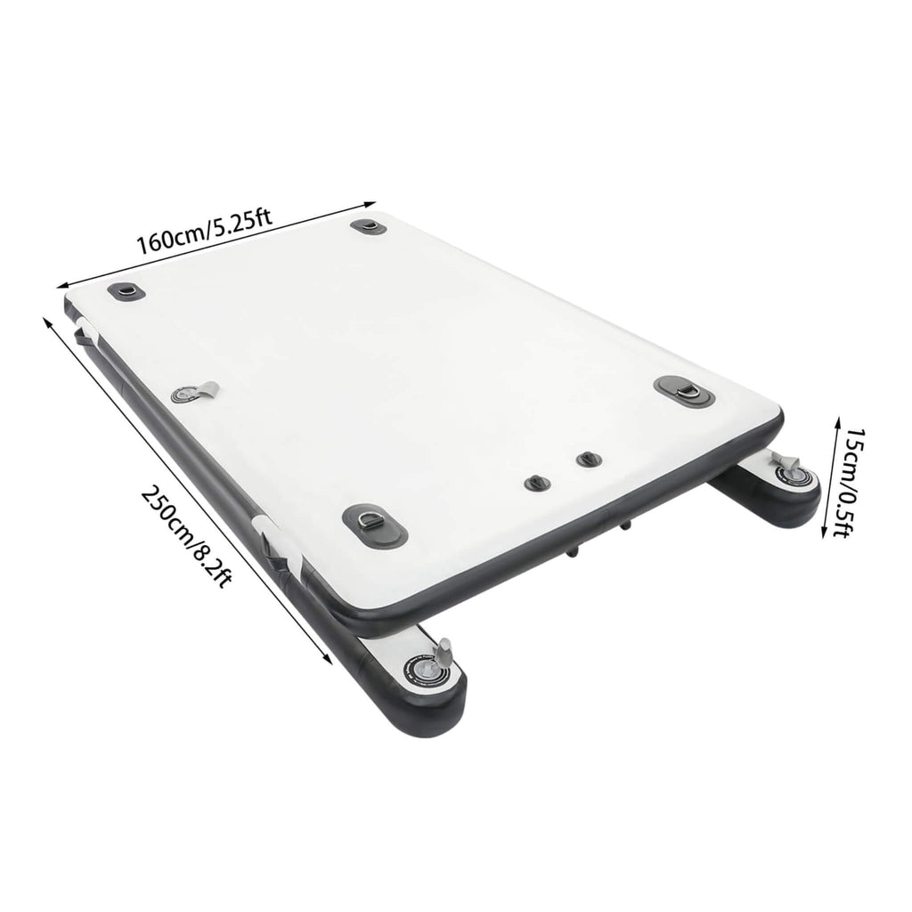 Multi-Person Inflatable Floating Dock With Pump And D-Rings (SAK45918) - Saksby Wholesale - Dimensions