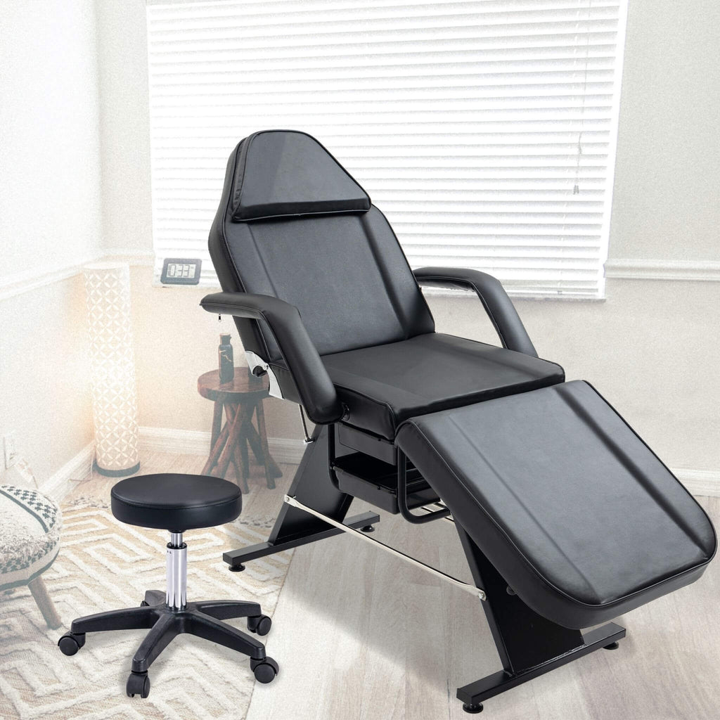 Multi-Purpose 3-Section Adjustable Massage Tattoo Chair With Stool (SAK35617) - Saksby Wholesale - Room View
