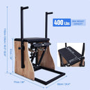 Multifunctional Solid Wood Pilates Reformer Chair With Adjustable Springs And Split Pedals (SAK27581) - Saksby Wholesale - Dimensions