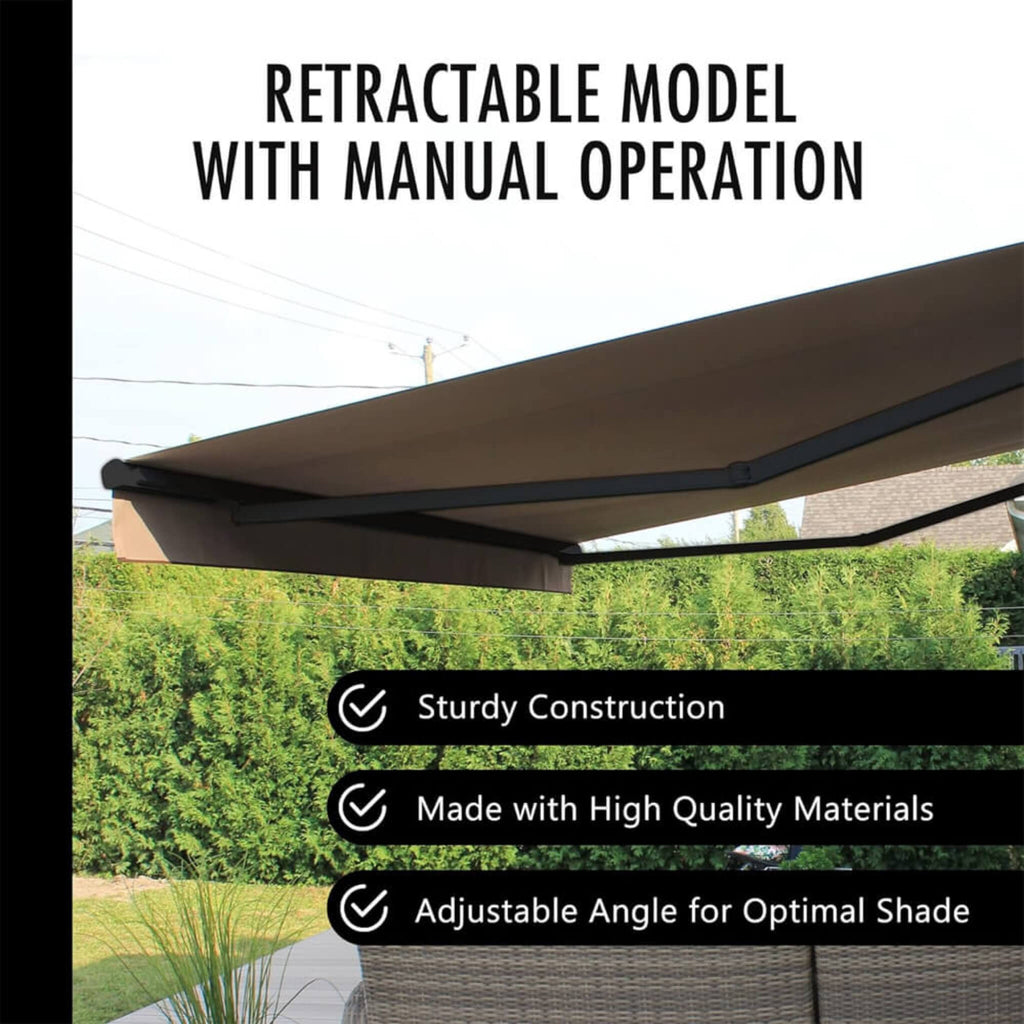 Multiple Awnings Brasilia Athena Retractable Sun Shade Awning (SAK43179) - Saksby Wholesale - Manual Operation
