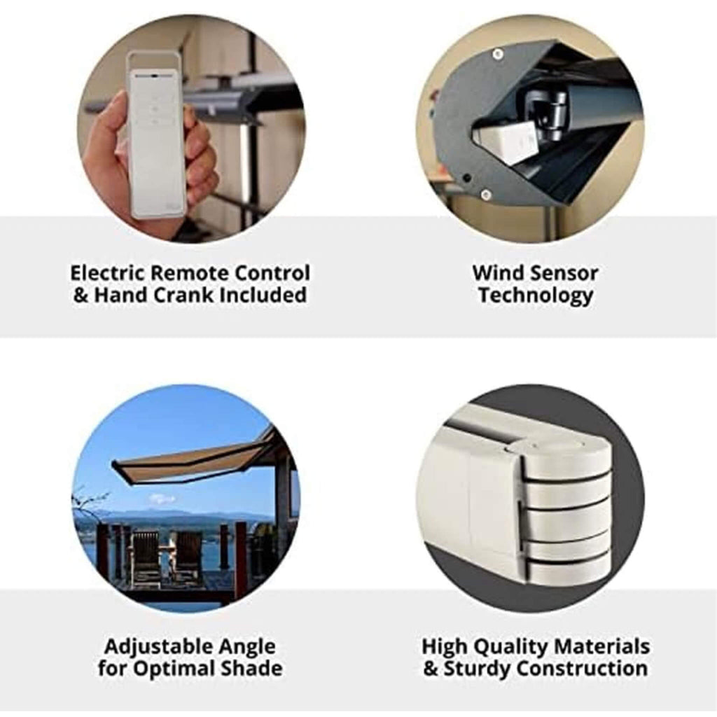 Multiple Awnings Brasilia Slim Premium Full Cassette Retractable Sun Shade Awning (SAK83642) - Saksby Wholesale - Features