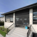 Multiple Awnings Mosquiteria Premium Retractable Blind With Zipper Closure System (SAK21483) - Saksby Wholesale - Lifestyle Front Left View On Building