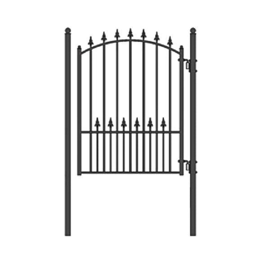 Munich Style Powder Coated Galvanized Steel Pedestrian Gate, 5FT [PGMUN-AP] (SAK35824) - Saksby Wholesale - Design View